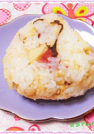 春♡桜と筍のおにぎり　お花見・イベントに-レシピのメイン写真