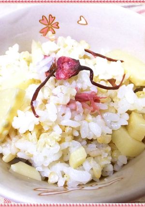 春桜香る♡筍ごはん(簡単混ぜ込み）保存食-レシピのメイン写真