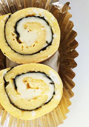 卵とチーズのクルクル巻3（マヨ醤油）-レシピのメイン写真