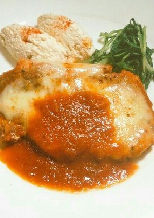 豚肉のピッツァ風、生姜豆腐添え-レシピのメイン写真