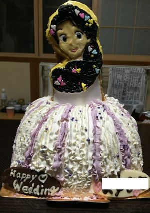 全部食べれる☆ウェディングドレスケーキ-レシピのメイン写真