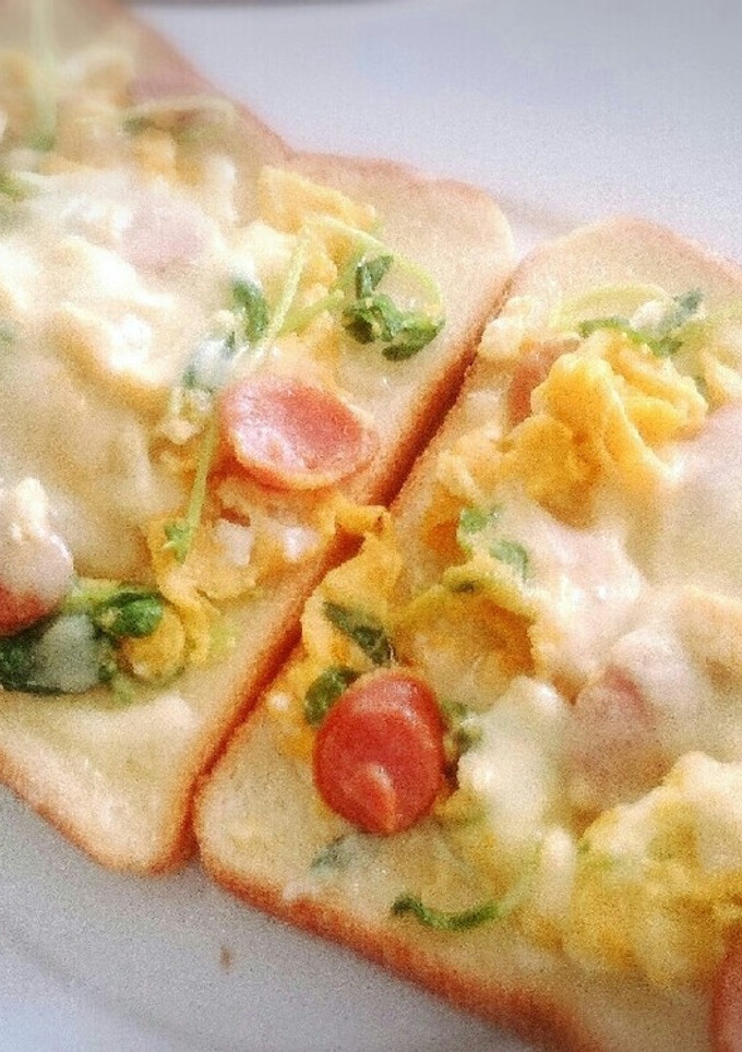 豆苗とたまごのトースト-レシピのメイン写真
