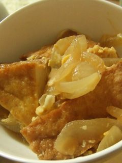 親子丼風☆厚揚げ&新玉ねぎの卵とじ-レシピのメイン写真