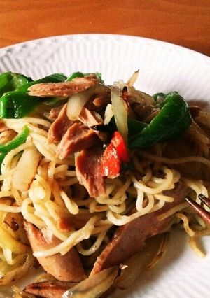 お一人様☆ タイ風グリーンカレー焼きそば-レシピのメイン写真