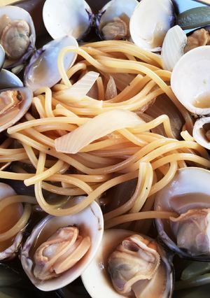 ★ハマグリ 玉ねぎ すいすいパスタ-レシピのメイン写真