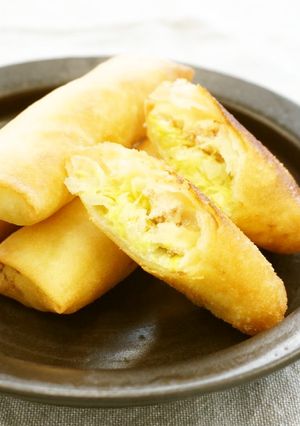 春キャベツの明太チーズ春巻-レシピのメイン写真