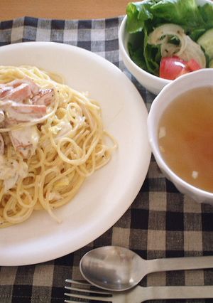 キャベツとベーコンのクリームパスタ-レシピのメイン写真