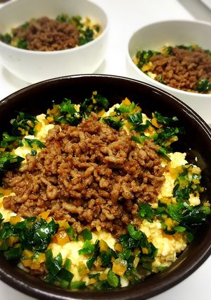 栄養満点カラフルな♪そぼろ丼♪-レシピのメイン写真