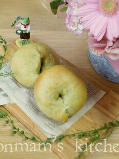 春色の緑茶ベーグル-レシピのメイン写真
