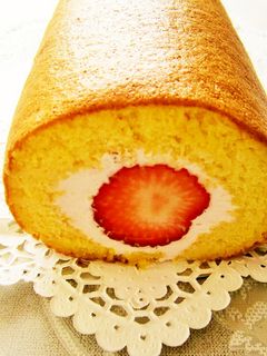 ❁しっとりふわふわ苺のロールケーキ❁-レシピのメイン写真