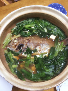 鯛の塩焼きのネギ豆腐煮-レシピのメイン写真