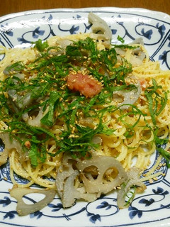 辛子明太子と蓮根のパスタ-レシピのメイン写真