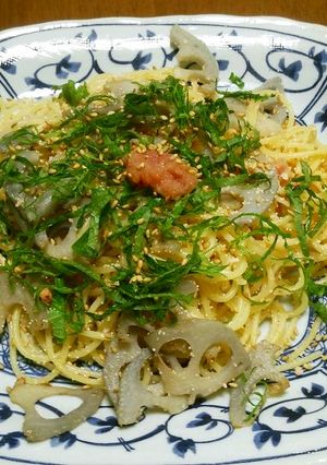 辛子明太子と蓮根のパスタ-レシピのメイン写真