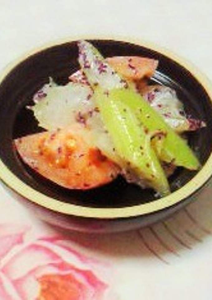 セロリとトマトのゆかりマヨあえ-レシピのメイン写真
