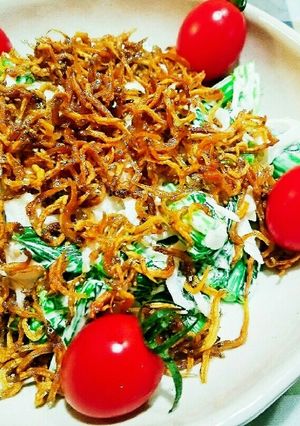 ☆菜の花と新玉ねぎの胡麻マヨサラダ☆-レシピのメイン写真