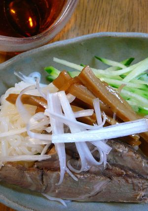 こんにゃくそうめんのぶっかけ中華サラダ-レシピのメイン写真