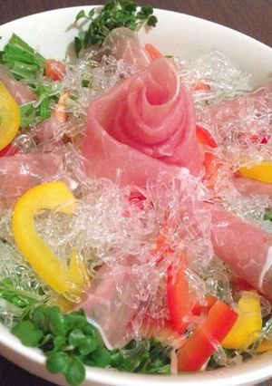 生ハムのプチ！プチ！サラダ-レシピのメイン写真