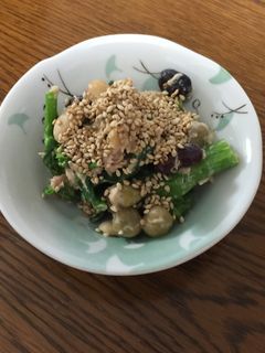 菜の花とお豆の和え物-レシピのメイン写真