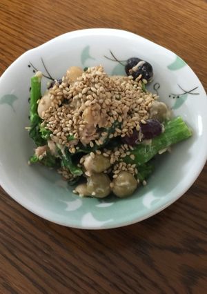 菜の花とお豆の和え物-レシピのメイン写真
