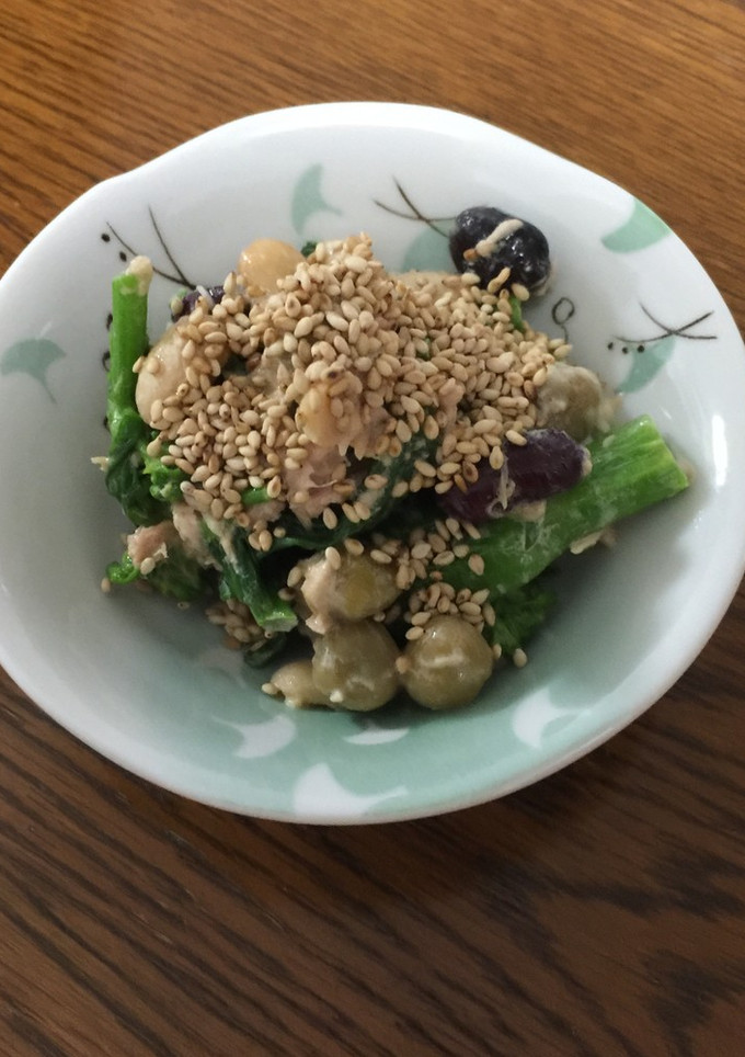菜の花とお豆の和え物-レシピのメイン写真