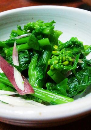 菜の花とミョウガの和え物-レシピのメイン写真