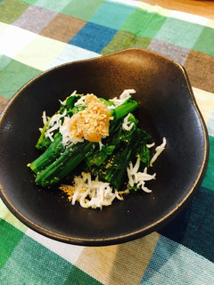 菜花としらすの梅胡麻和え-レシピのメイン写真