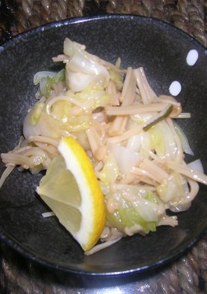 白菜漬けのなめ茸和え-レシピのメイン写真