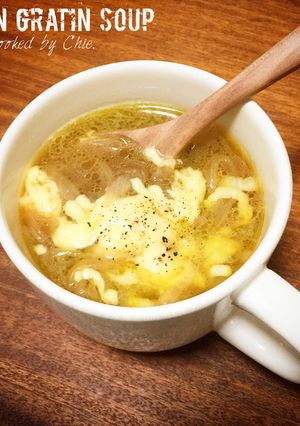 新玉ねぎdeオニオングラタンスープ-レシピのメイン写真