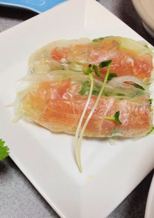 生ハムと玉葱だけ♪生春巻き♡-レシピのメイン写真