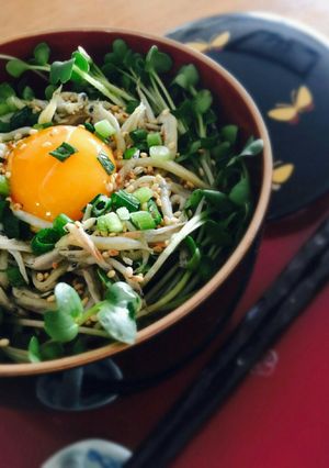 超楽チン!釜揚げしんこ(しらす)の月見丼-レシピのメイン写真