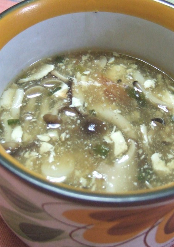 梅香る✿豆腐とキノコのとろみスープ-レシピのメイン写真