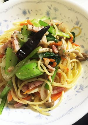 野菜たっぷりペペロンチーノ-レシピのメイン写真