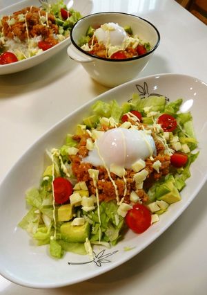 まるでお肉☆高野豆腐の煮物でタコライス-レシピのメイン写真