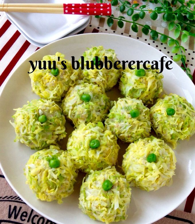フライパンde簡単♡春キャベツの花焼売-レシピのメイン写真