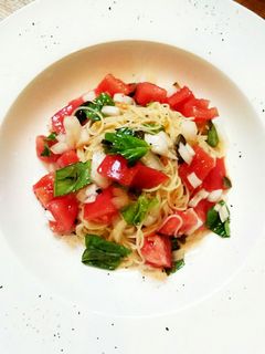 トマトとバジルの冷製カッペリーニ-レシピのメイン写真