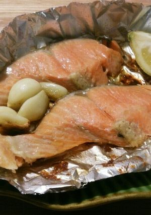 鮭のガーリックバター焼き-レシピのメイン写真
