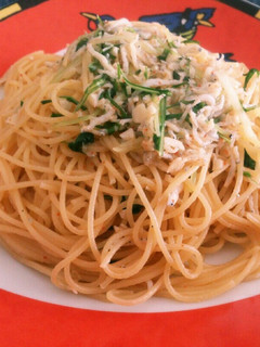 じゃこと水菜のペペロンチーノ-レシピのメイン写真
