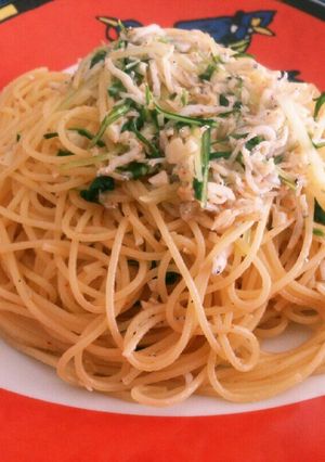 じゃこと水菜のペペロンチーノ-レシピのメイン写真