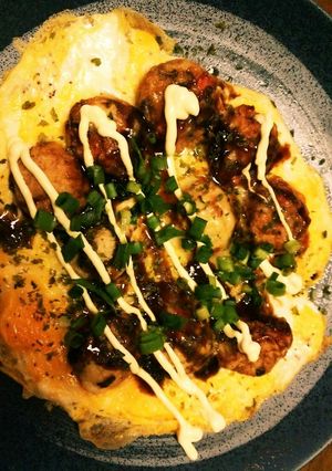 たこ焼きが沢山残ったら オムたこ-レシピのメイン写真