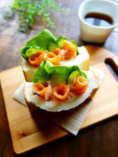 スモークサーモンのポケットサンド-レシピのメイン写真