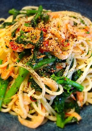 桜海老と菜の花のオイルパスタ-レシピのメイン写真
