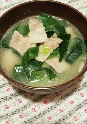 ロティサリーチキンと九条ネギのスープ-レシピのメイン写真