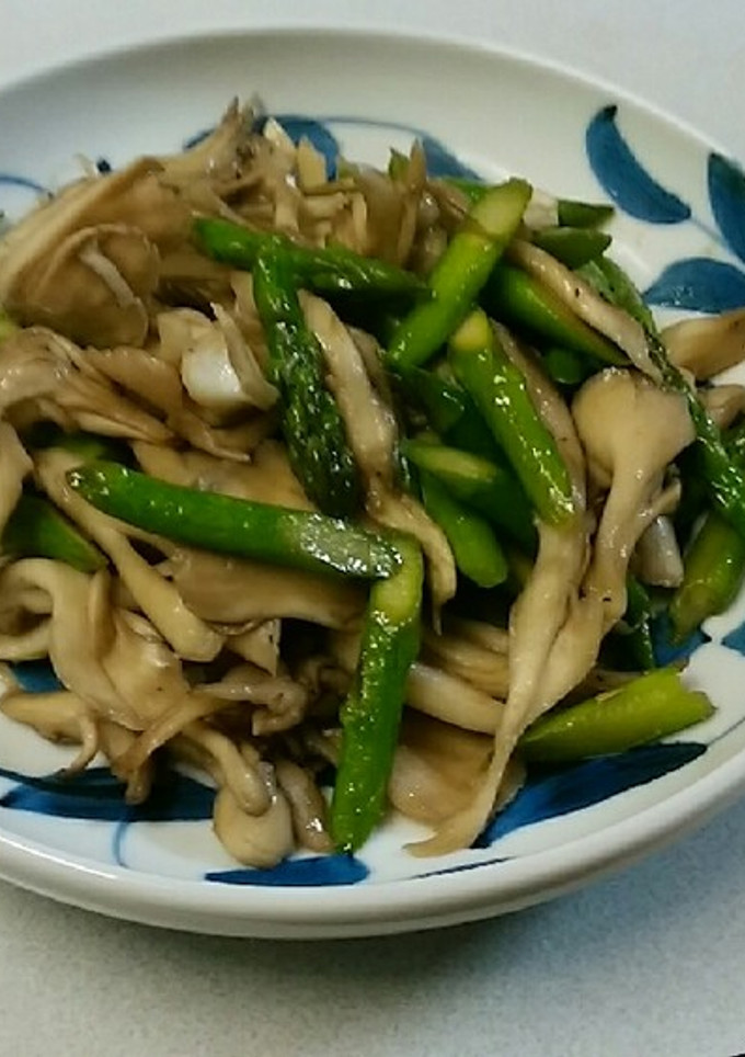 超簡単！アスパラと舞茸のバター炒め-レシピのメイン写真