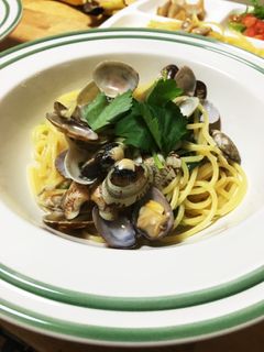 アサリの酒蒸しからパスタ、うどんへ-レシピのメイン写真