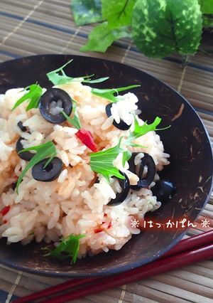 ほんのり春色✿マッサでオリーブご飯✿-レシピのメイン写真