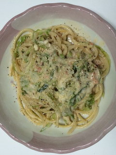 簡単!キャベツとシャケのクリームパスタ-レシピのメイン写真