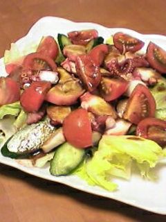 ☆タコのサラダ♪バルサミコドレッシング-レシピのメイン写真