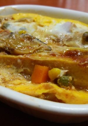 レンジde簡単！高野豆腐☆洋風卵とじ皿-レシピのメイン写真