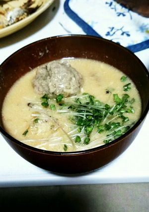 簡単 つみれのお味噌汁-レシピのメイン写真