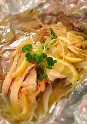 虹鱒のレモンバターホイル焼き-レシピのメイン写真